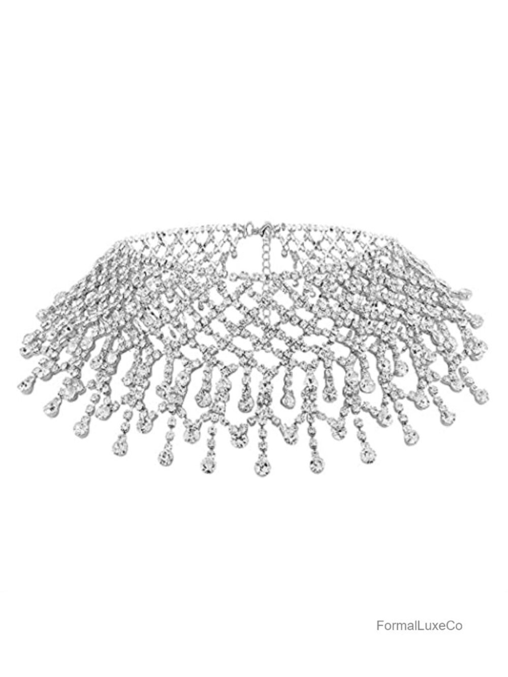 Rhinestone Crystal Choker Necklace Prom Party Jewelry